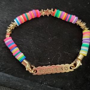 NWOT Handmade beaded bracelett HERE COMES THE SUN